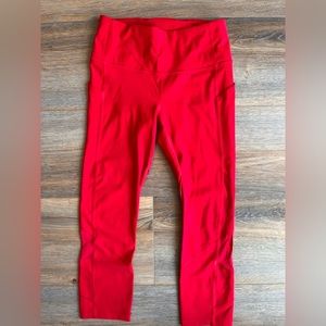 Lululemon 7/8 red legging